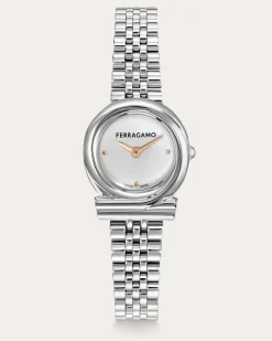 Damen Gancini Twisted Uhr Silber