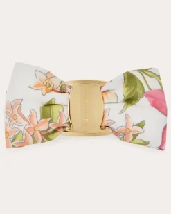 Damen Haarspange mit Vara-Schleife aus Seide Rosa