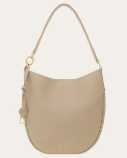 Damen Hobo-Tasche (M) Beige