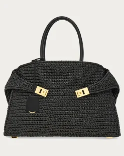Damen Hug Handtasche (L) Schwarz
