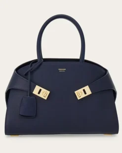 Damen Hug Handtasche (M) Blau