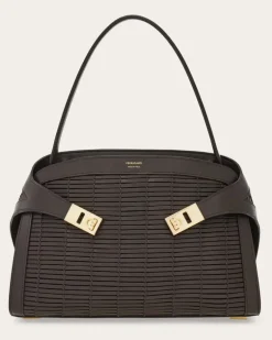 Damen Hug Handtasche (M) Braun