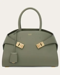 Damen Hug Handtasche (M) Grau