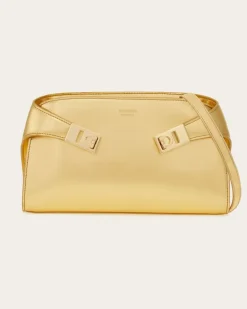 Damen Hug Mini-Umhängetasche Gold