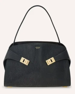 Damen Hug Soft Schultertasche, zweifarbig (M) Schwarz