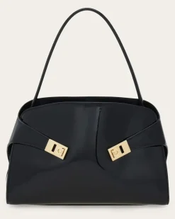 Damen Hug Soft Schultertasche (M) Schwarz