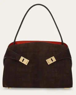 Damen Hug Soft Schultertasche (M) Braun