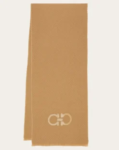 Damen Jacquard-Schal Beige