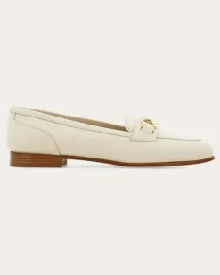 Damen Loafer mit Gancini-Ornament Weiß Größe