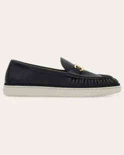 Damen Loafer mit Gancini-Ornament Schwarz Größe