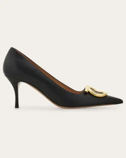 Damen Maxi Gancini Pumps Schwarz Größe