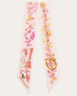 Damen Mini-Bandeau-Tuch Eden-Shoes-Print Rosa