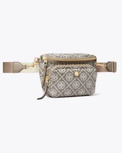 Damen Mini-Gürteltasche aus beschichtetem Jacquard mit T-Monogramm Charcoal