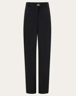 Damen Schneiderhose aus Kaschmir-Mischgewebe Schwarz