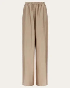 Damen Seidenhose Beige