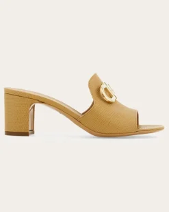 Damen Slide mit Gancini-Ornament Beige Größe 5