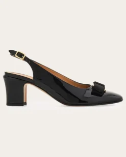 Damen Slingback mit Vara-Schleife Schwarz Größe