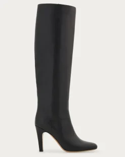 Damen Stiefel mit Absatz Schwarz Größe 5
