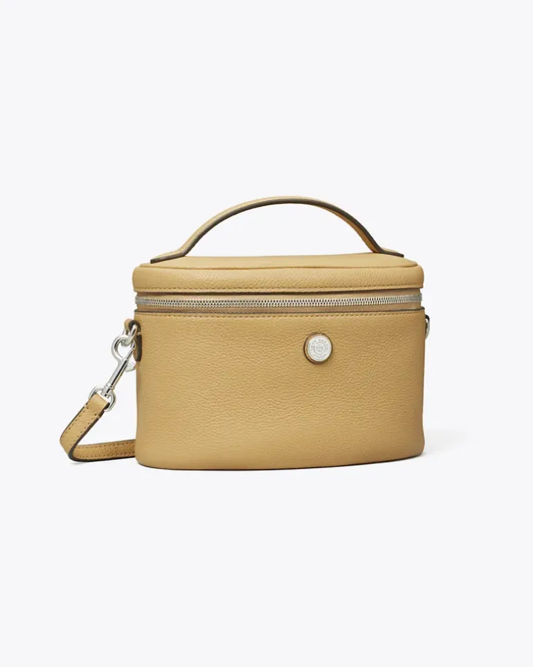 Damen Weiche Kosmetiktasche mit Struktur Biscotti