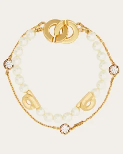 Damen Zweisträngiges Armband Gold