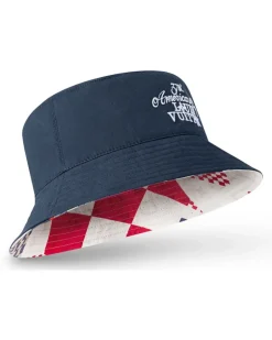 Damier Flags Fischerhut zum Wenden Blue