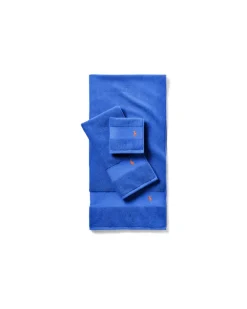 Das Polo-Handtuch und Badematte Blue