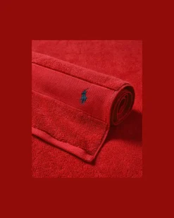 Das Polo-Handtuch und Badematte Red