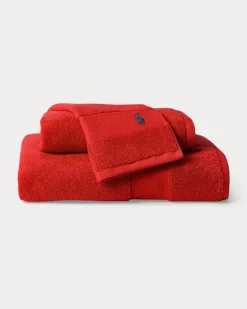 Das Polo-Handtuch und Badematte Red