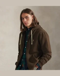 Das RL-Kapuzenshirt aus Fleece Brown