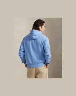 Das RL-Kapuzenshirt aus Fleece Blue