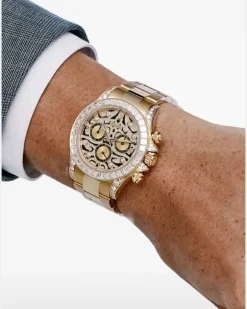 2024 Daytona Armbanduhr mit Diamanten 40mm - Schwarz