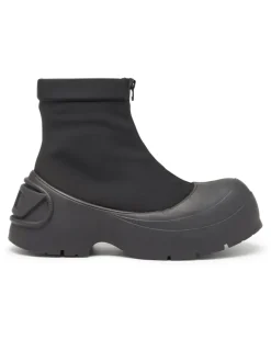 D-Donald-Stiefeletten mit Besatz aus Gummi - Stiefel - Herren - Schwarz