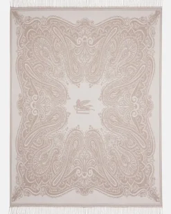 Decke Alocasia aus Wolle Beige