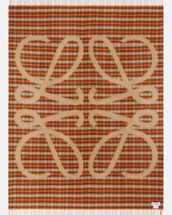 Decke Anagram aus Wolle und Kaschmir Beige