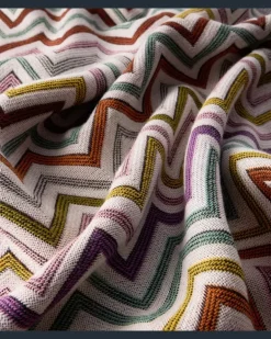 Decke Antwan aus einem Wollgemisch Multicolor