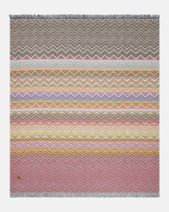 Decke Antwan aus einem Wollgemisch Multicolor