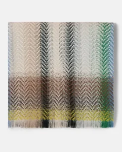 Decke aus einem Wollgemisch Multicolor