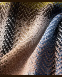 Decke aus einem Wollgemisch Multicolor