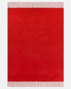 Decke aus Kaschmir mit Intreccio Motiv-Rot - Unisex