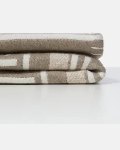 Decke aus Wolle und Kaschmir Beige