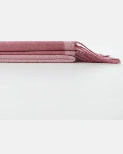 Decke Barocco aus Seide und Kaschmir Rosa