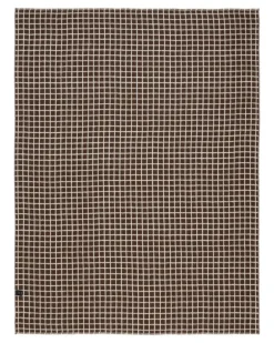 Decke mit Gittermuster (200cm x 150cm) - Braun