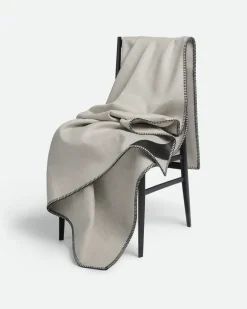 Decke mit Intrecciato Aufnäher-Grau & Silberfarben - Unisex