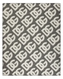 Decke mit Logo-Muster - Grau