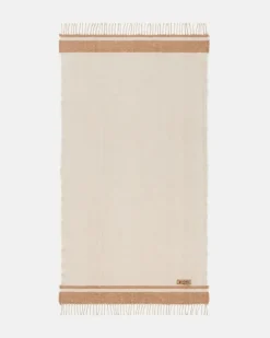 Decke Paipote aus Seide und Kamelhaar Beige