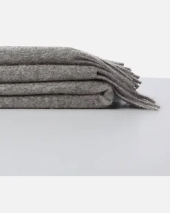 Decke Unito aus Kaschmir Grau