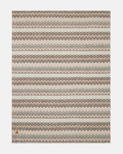 Decke Zigzag aus einem Baumwollgemisch Multicolor