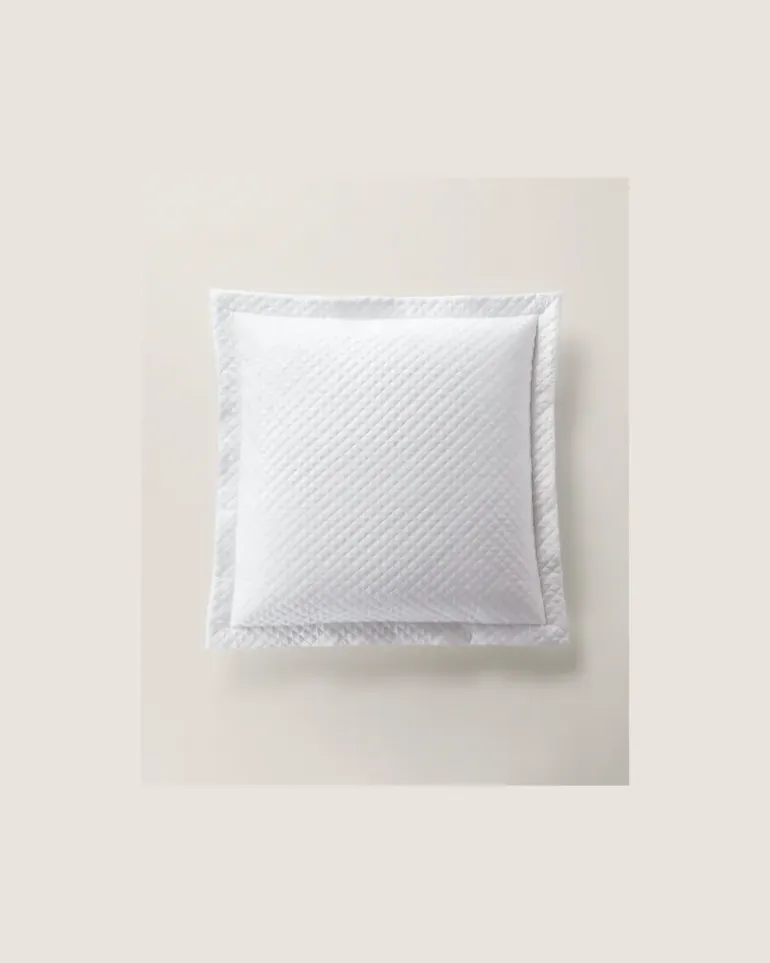 Dekokissenbezug mit Argyle-Muster White
