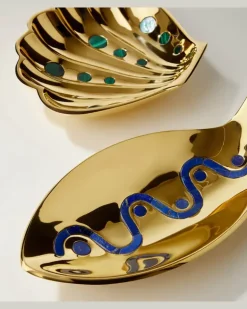 Deko-Schale Clam Shell Gold