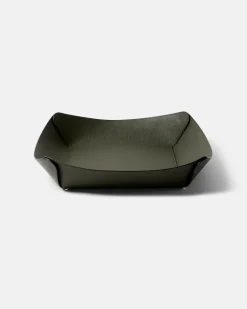 Deko-Schale Safran Large aus Leder GrüN